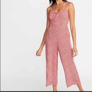 Red Floral Jumpsuit